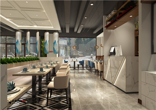 盐池伊里乡餐厅装修设计|现代设计手法打造休闲空间