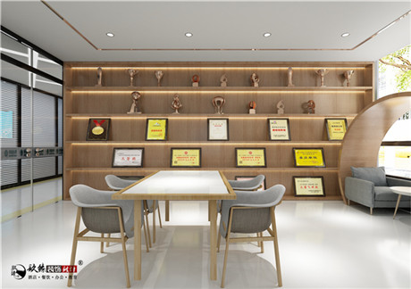 盐池秦蕊营业厅办公室装修设计|洁净大方的高级质感空间